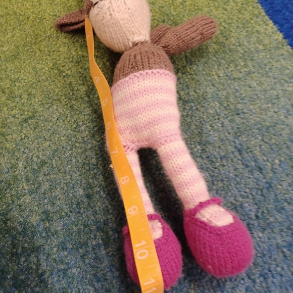 โ Handmade Yarn Crochet floppy Yarn cute Bunny Soft Toy lovey knitted plush - Picture 15 of 15